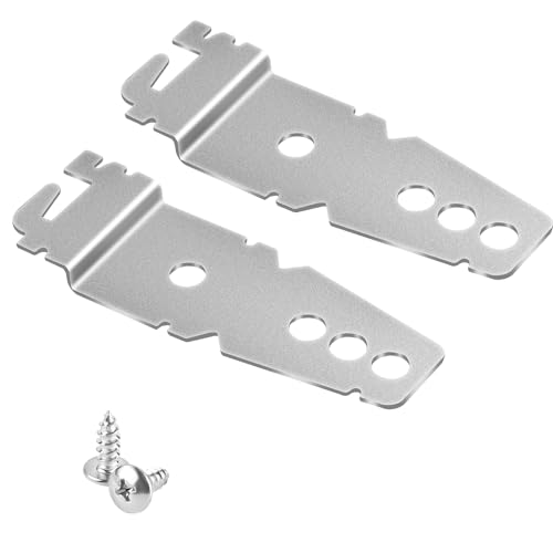 2pcs Dishwasher Mounting Bracket for Whirlpool, Under Counter Dishwasher Clips Universal 8269145 Dishwasher Bracket for Granite Countertop with Screws Compatible with GE Samsung Whirlpool
