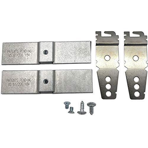 Granite Grabbers Complete Kit For 2 Pack Granite Grabbers Dishwasher Mounting Brackets And 2 Pack Undercounter Dishwasher Bracket 8269145, WP8269145, AP6012289, PS11745496