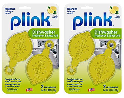 Plink PRA12T Dishwasher Rinse Aid, 4 Fresheners, 2 Count (Pack of 2)